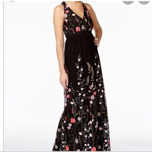 INC maxi dress with floral overlay